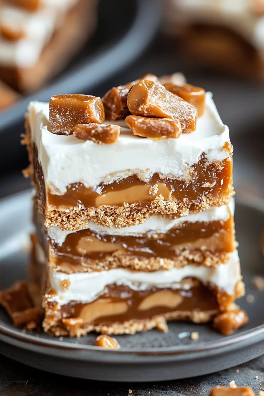 Gooey Butterfinger Caramel Bars