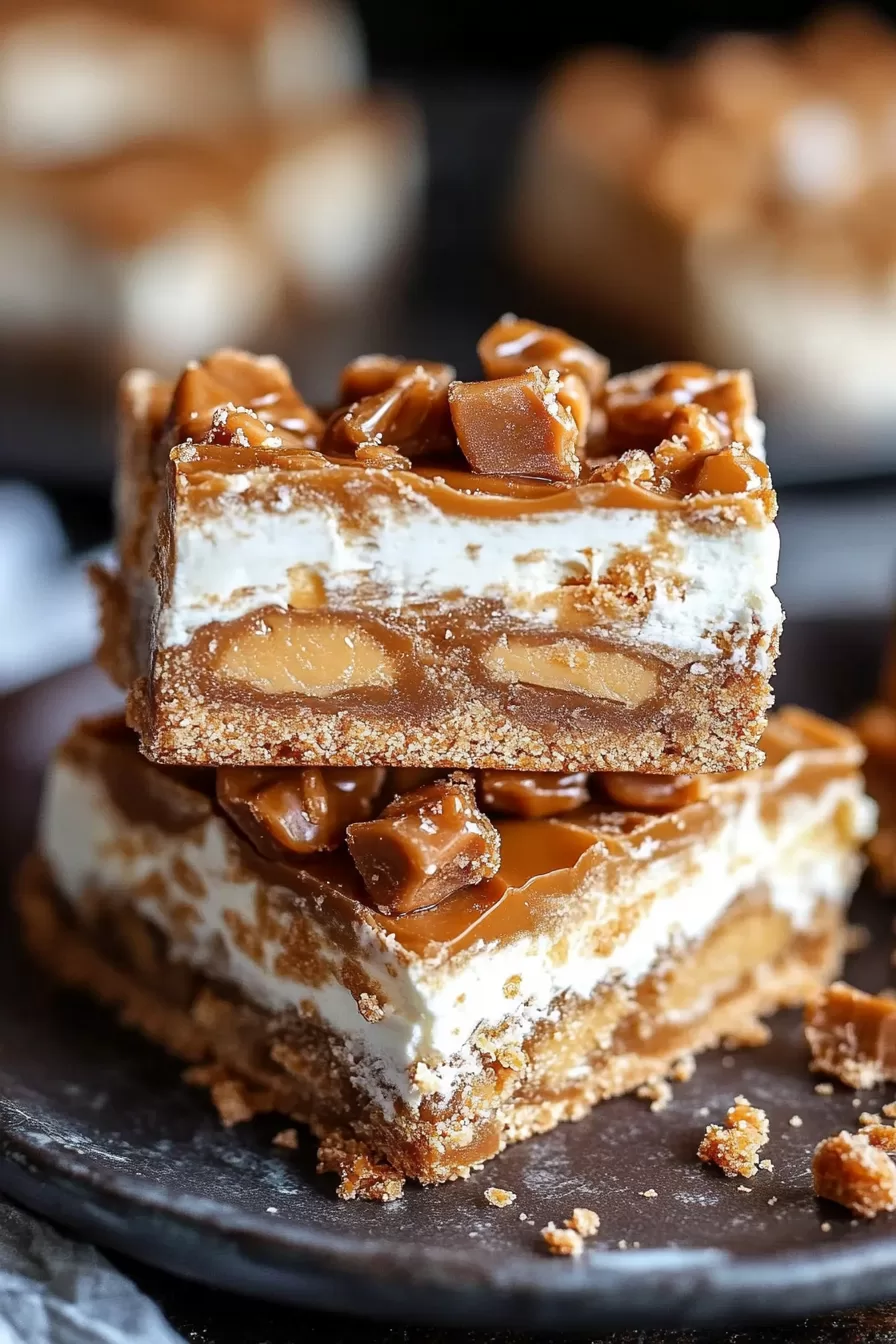 Gooey Butterfinger Caramel Bars