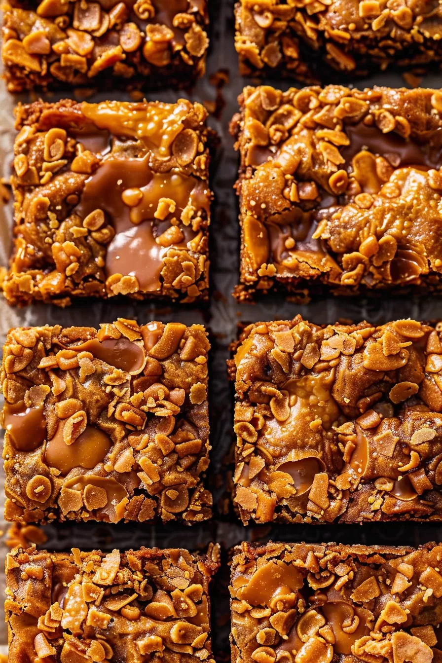 Gooey Caramel Crunch Brownies