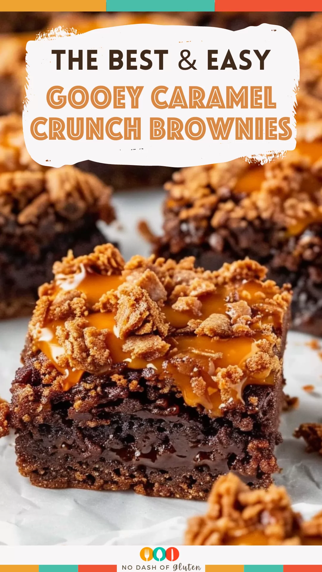 Gooey Caramel Crunch Brownies