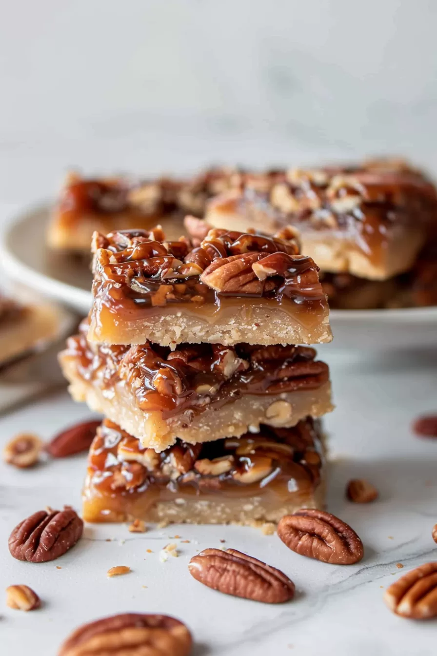 Gooey Caramel Pecan Shortbread Bars