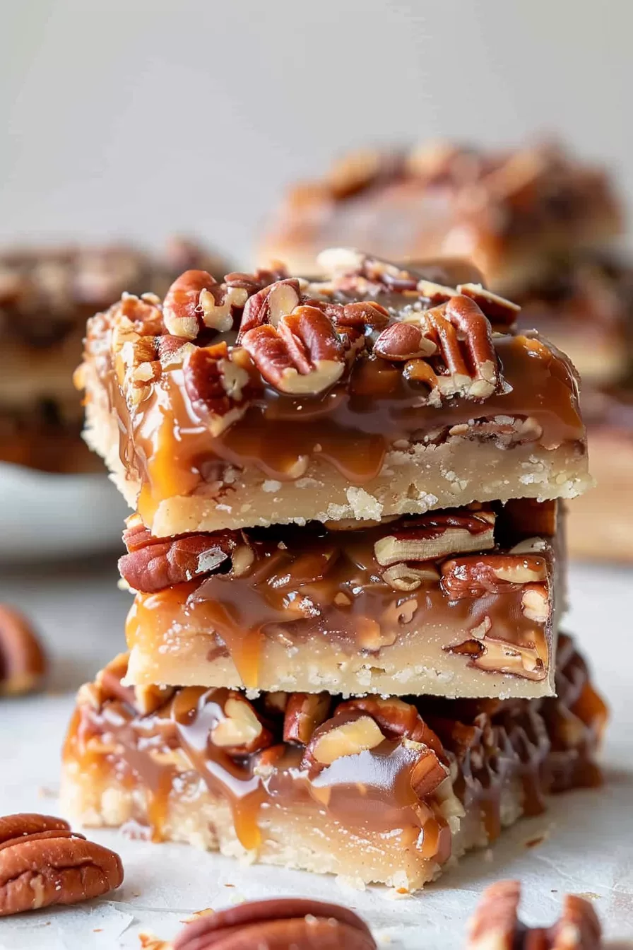 Gooey Caramel Pecan Shortbread Bars