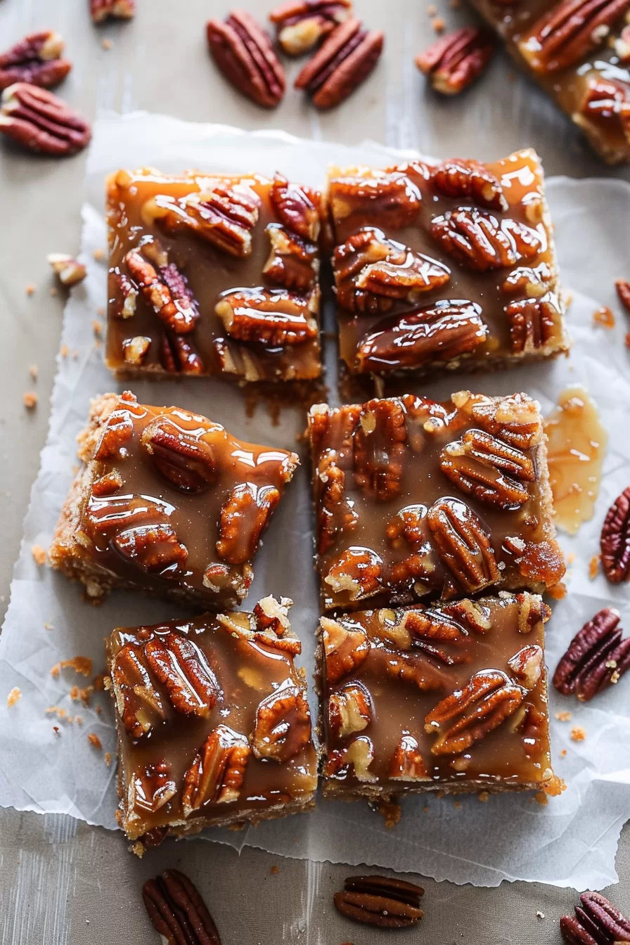 Gooey Caramel Pecan Shortbread Bars