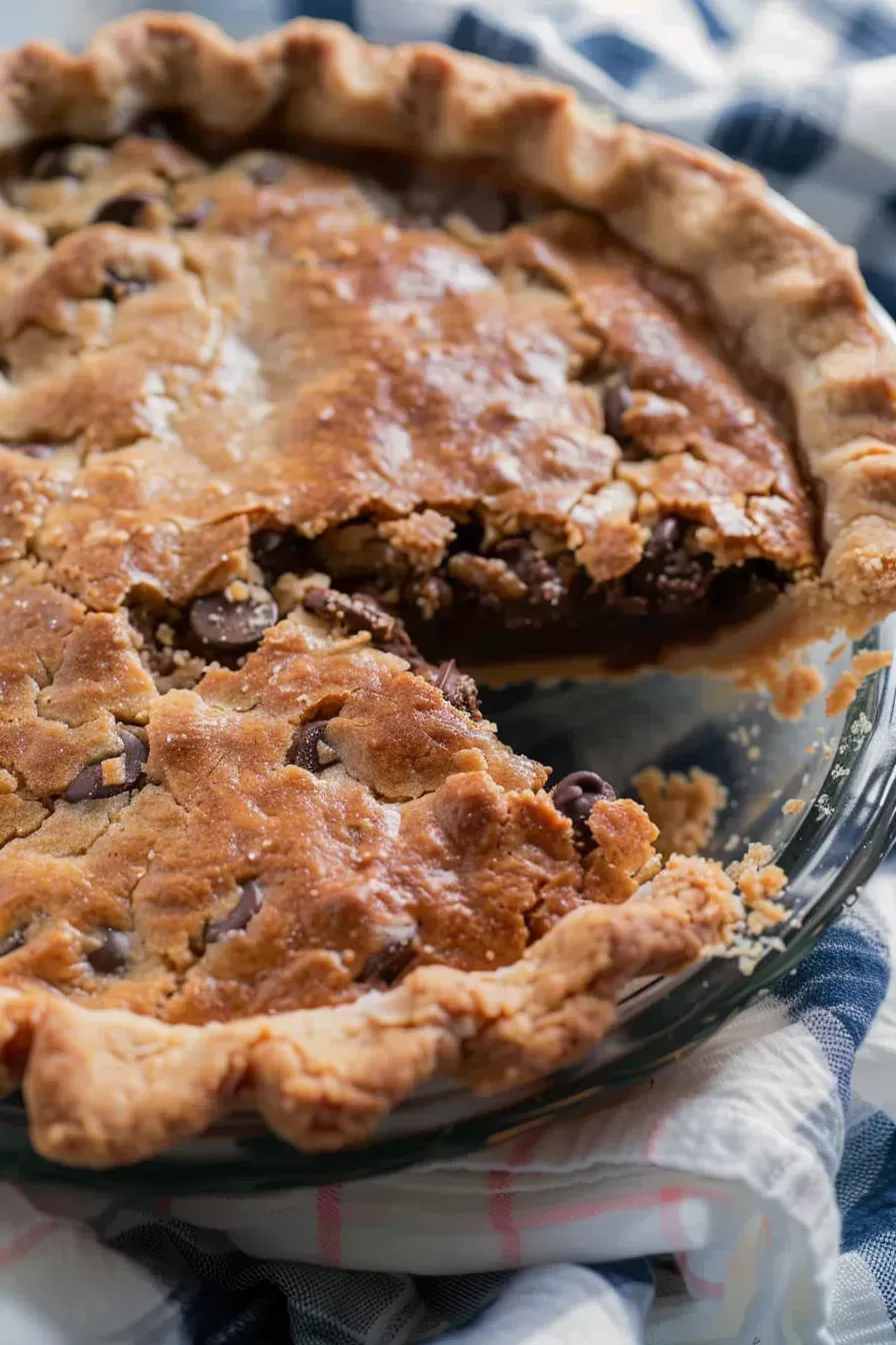 Gooey Chocolate Chip Cookie Pie