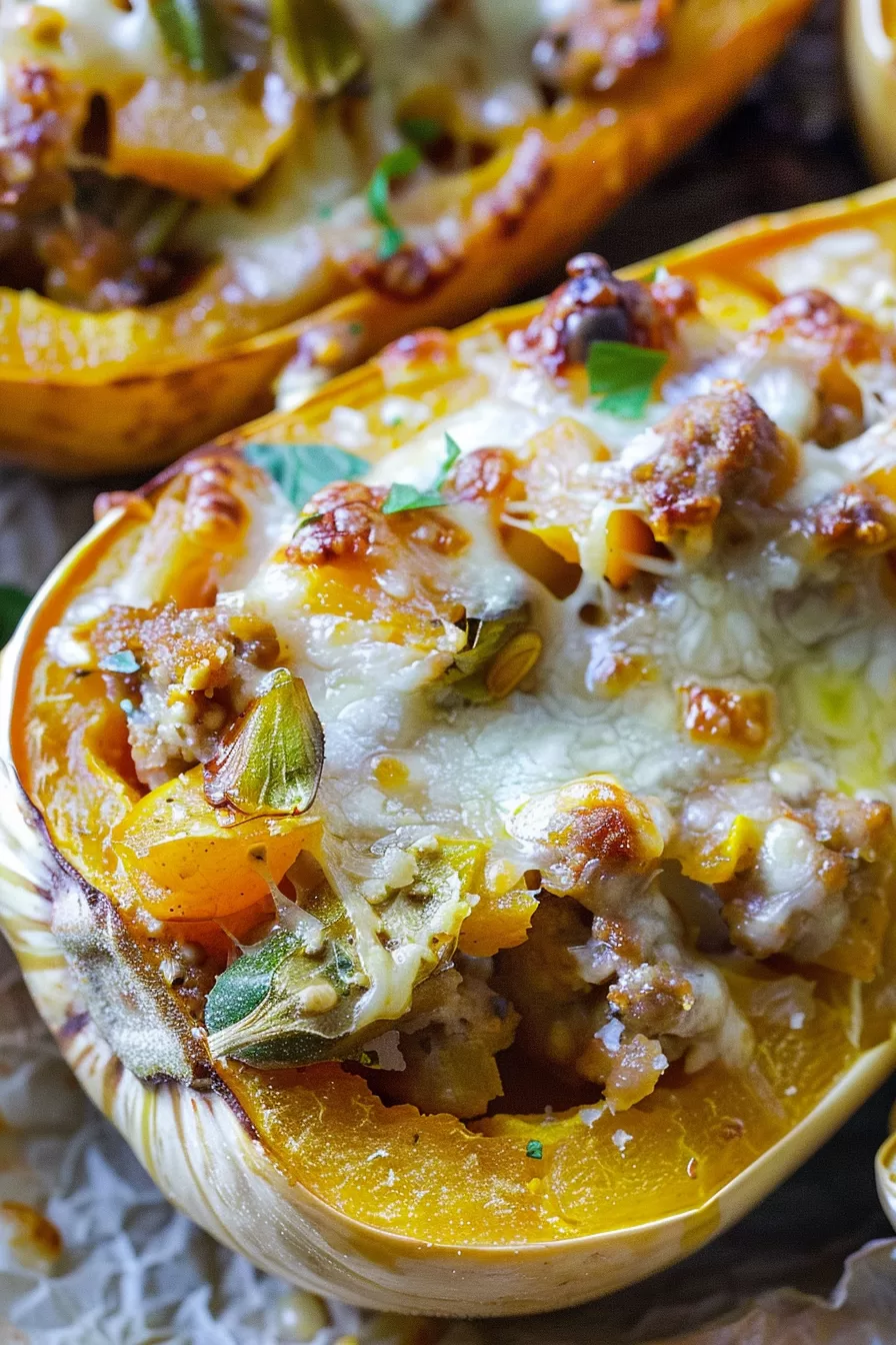 Hearty Sausage-Stuffed Butternut Squash