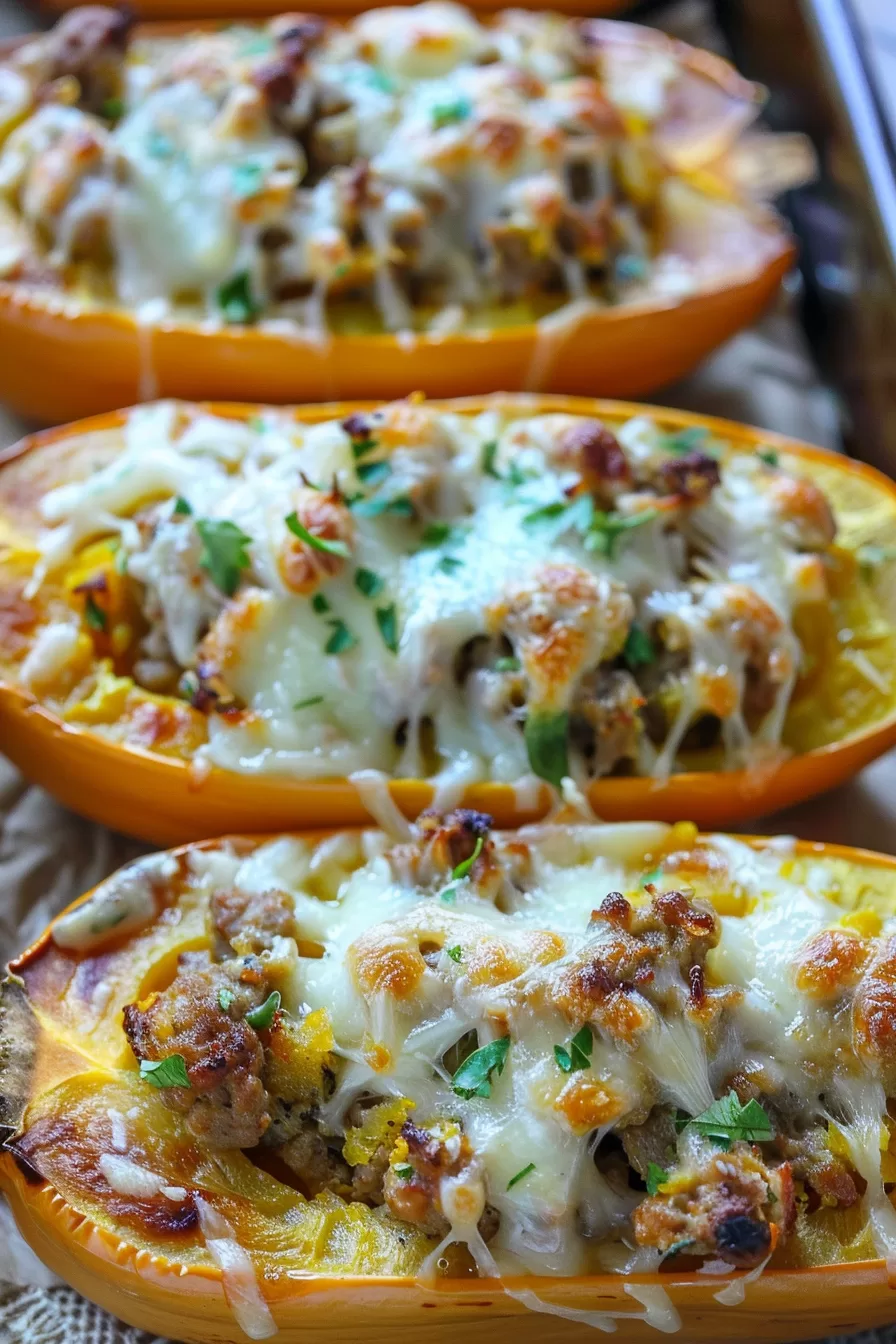 Hearty Sausage-Stuffed Butternut Squash