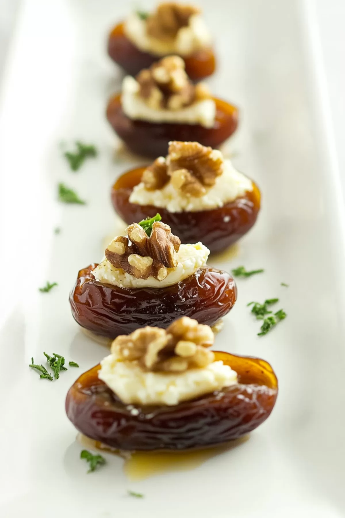 Honey Goat Cheese Dates with Walnuts