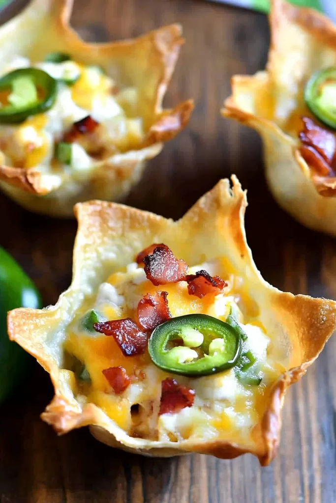 Jalapeño Popper Wonton Cups