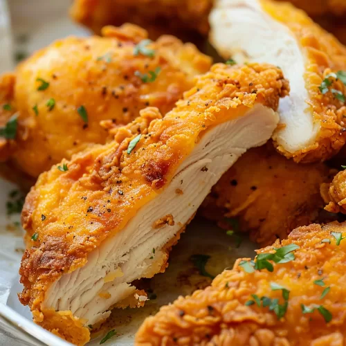 Juicy Oven Fried Chicken