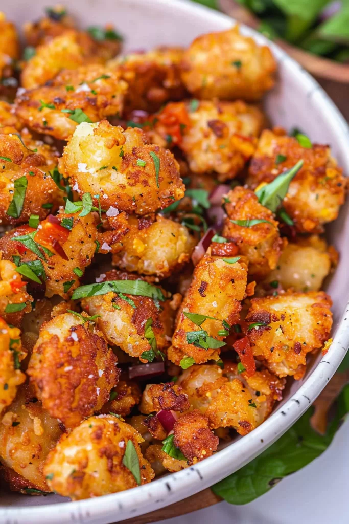 Loaded Smashed Tater Tot Salad