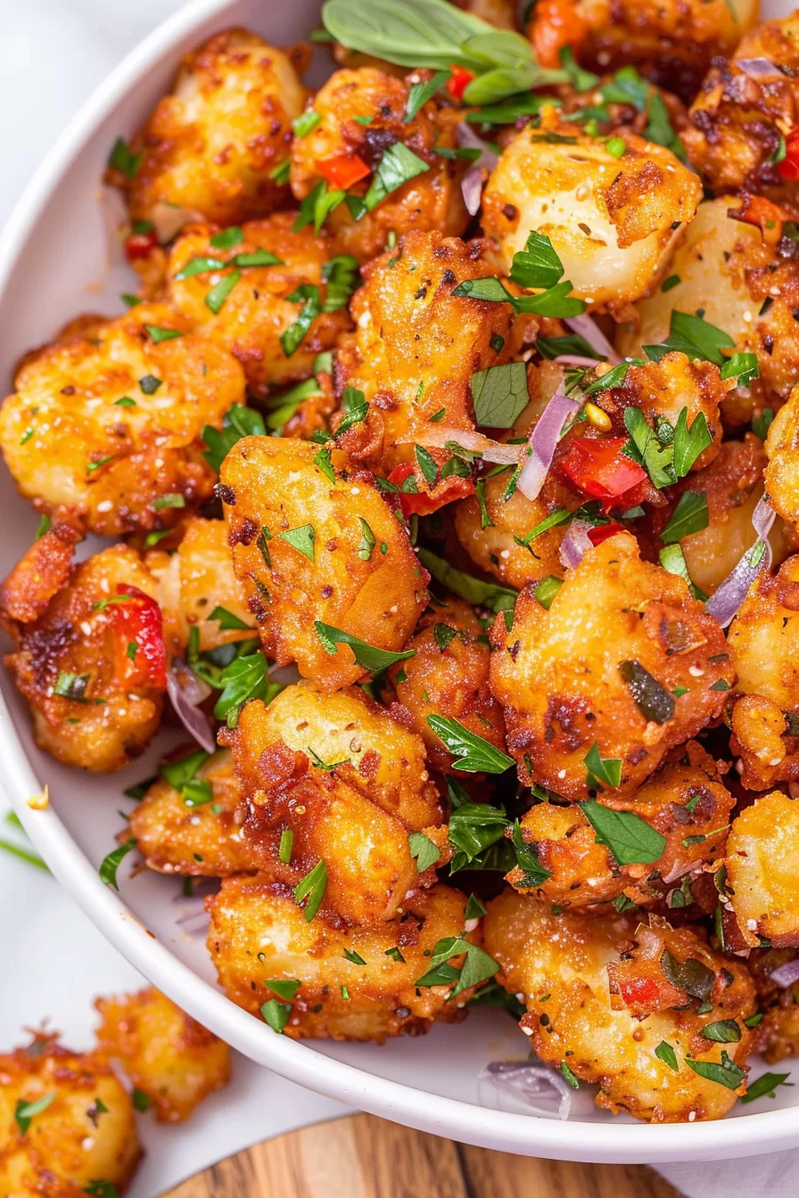 Loaded Smashed Tater Tot Salad