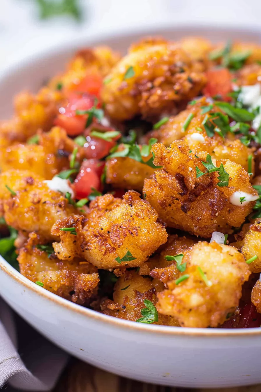 Loaded Smashed Tater Tot Salad