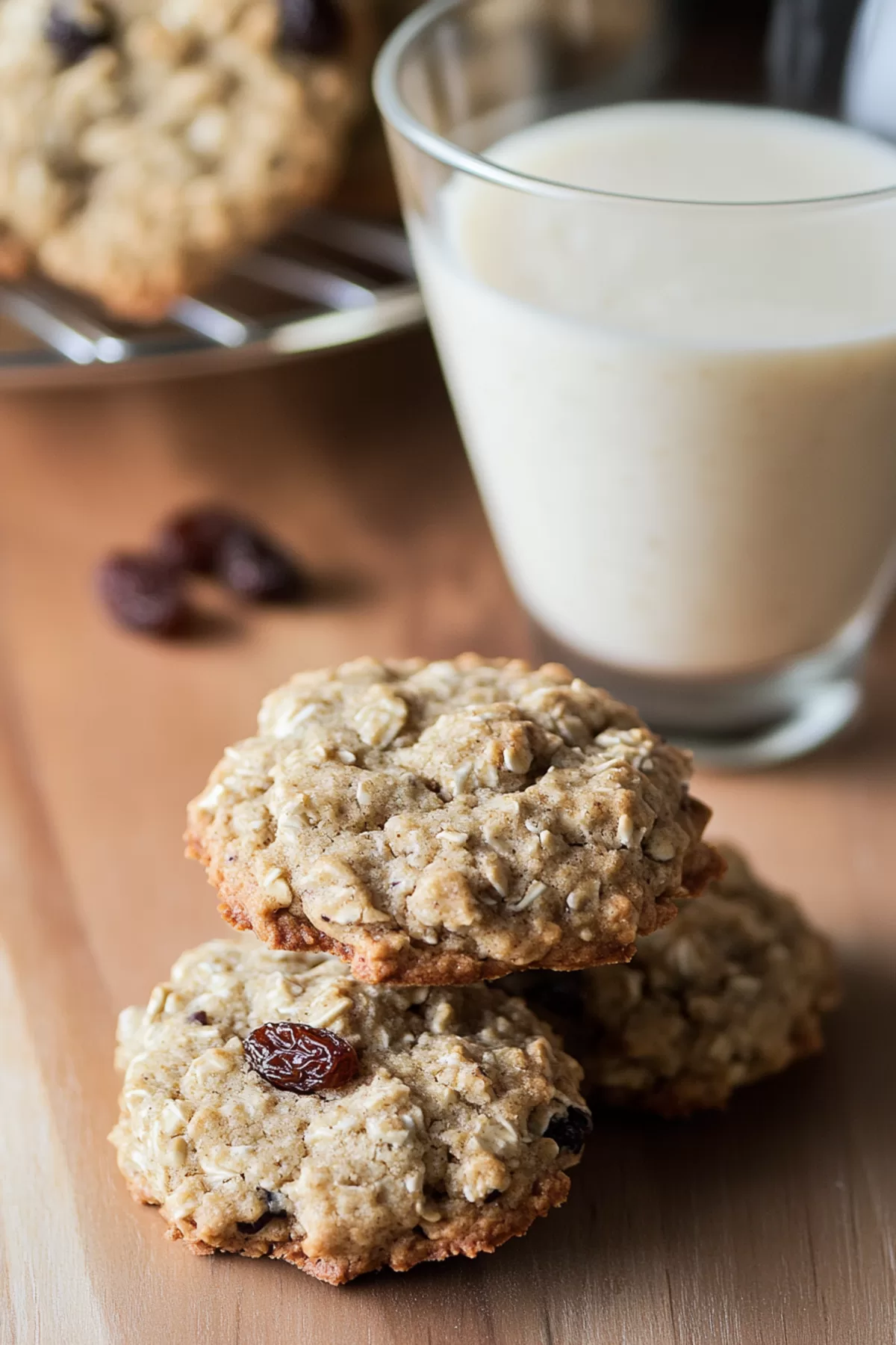 Low Fat Banana Raisin Oatmeal Cookies