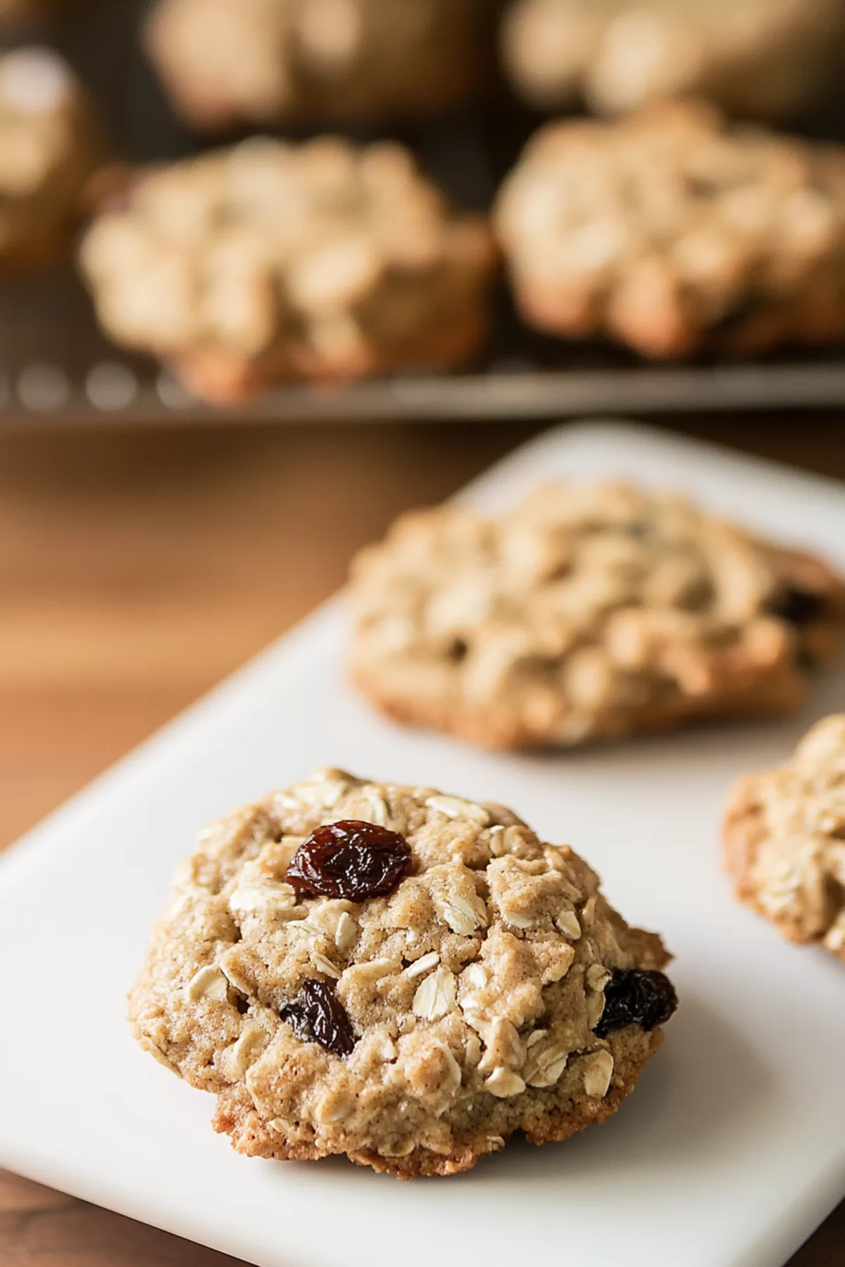 Low Fat Banana Raisin Oatmeal Cookies