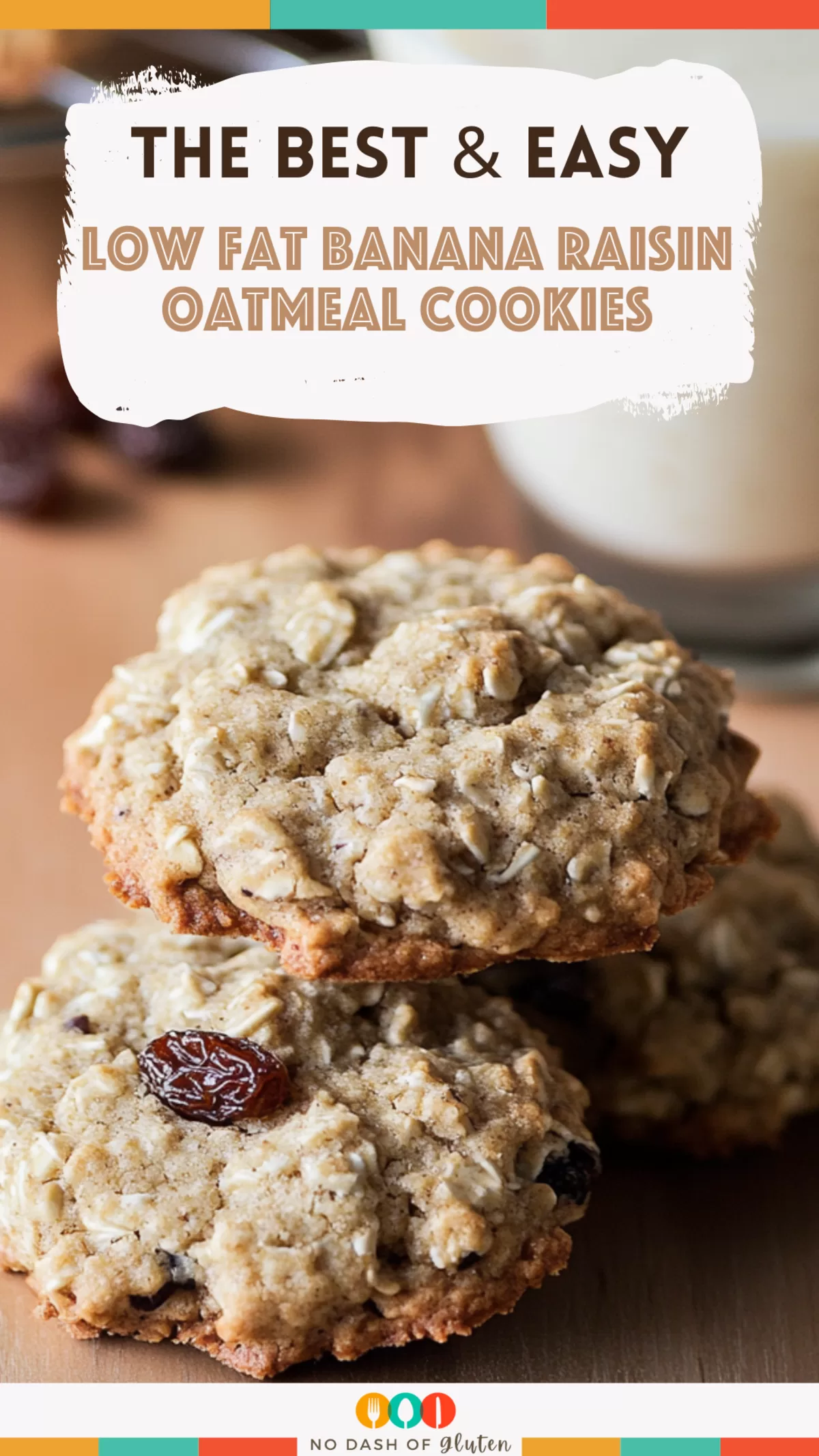 Low Fat Banana Raisin Oatmeal Cookies