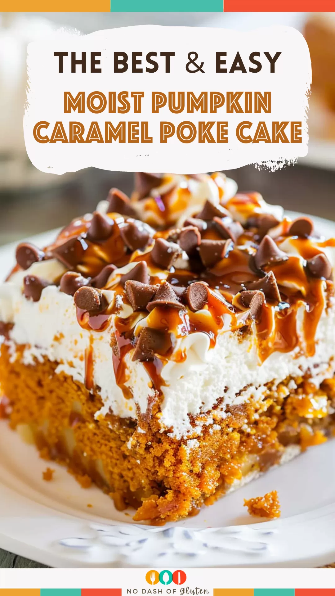 Moist Pumpkin Caramel Poke Cake