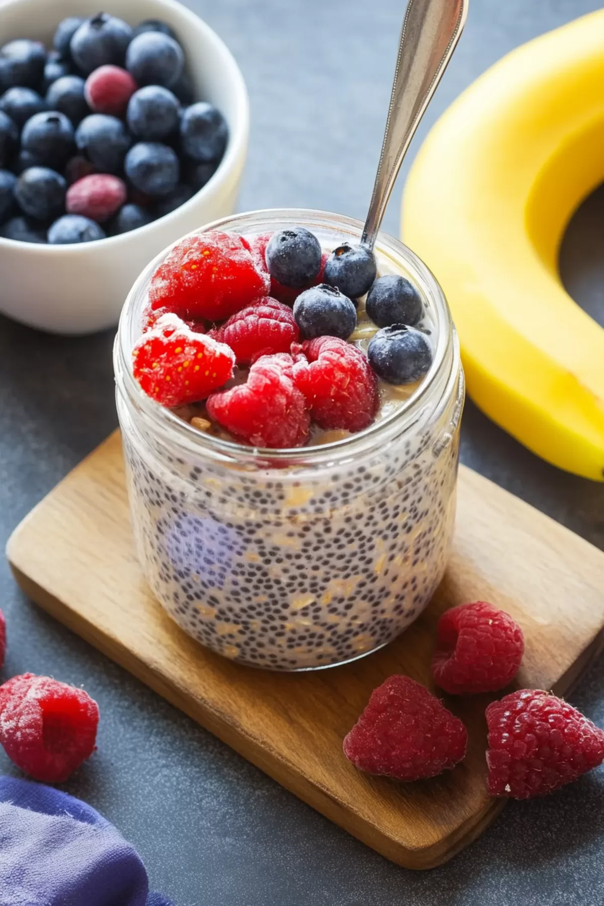 Overnight Chia Oatmeal with Fruit