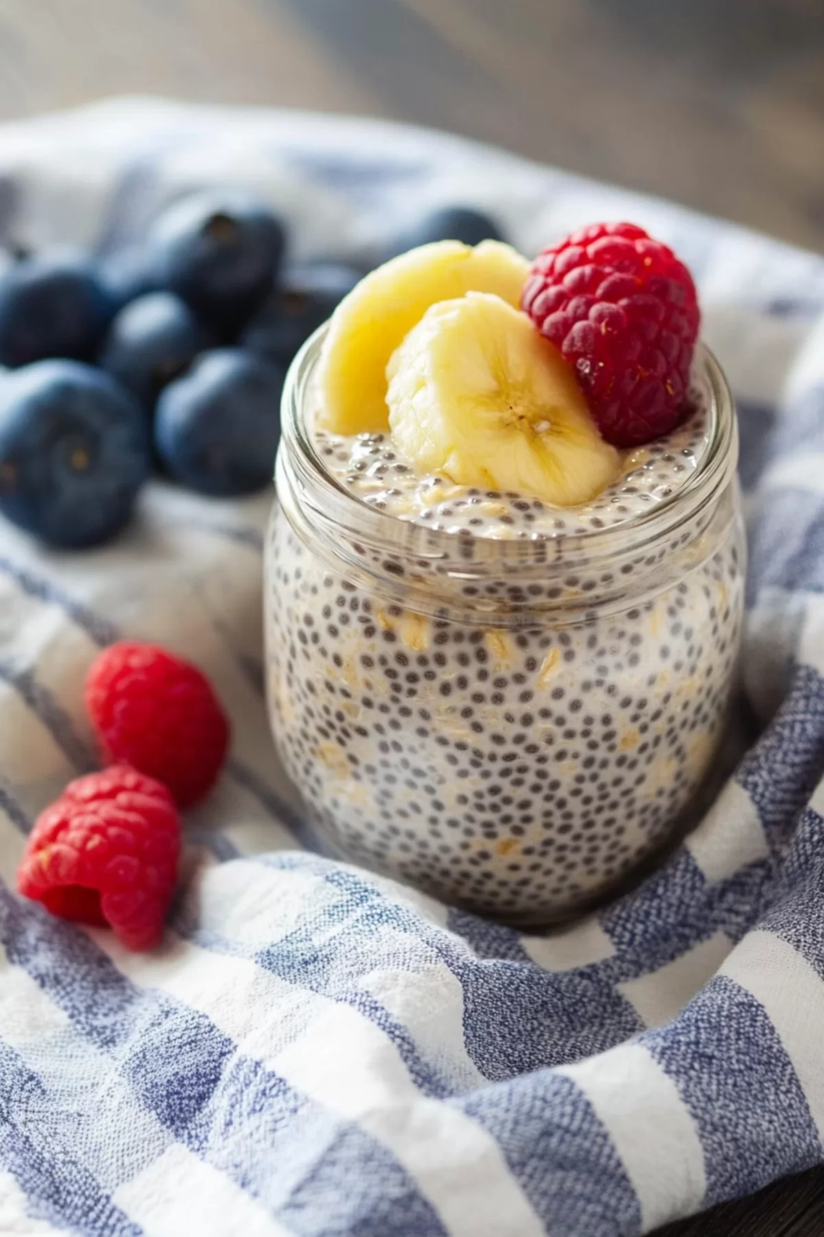 Overnight Chia Oatmeal with Fruit