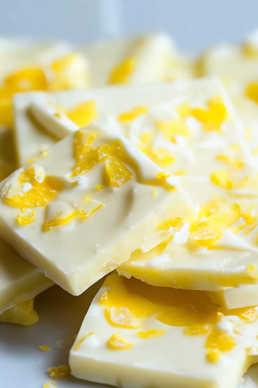 Refreshing White Chocolate Lemon Bark