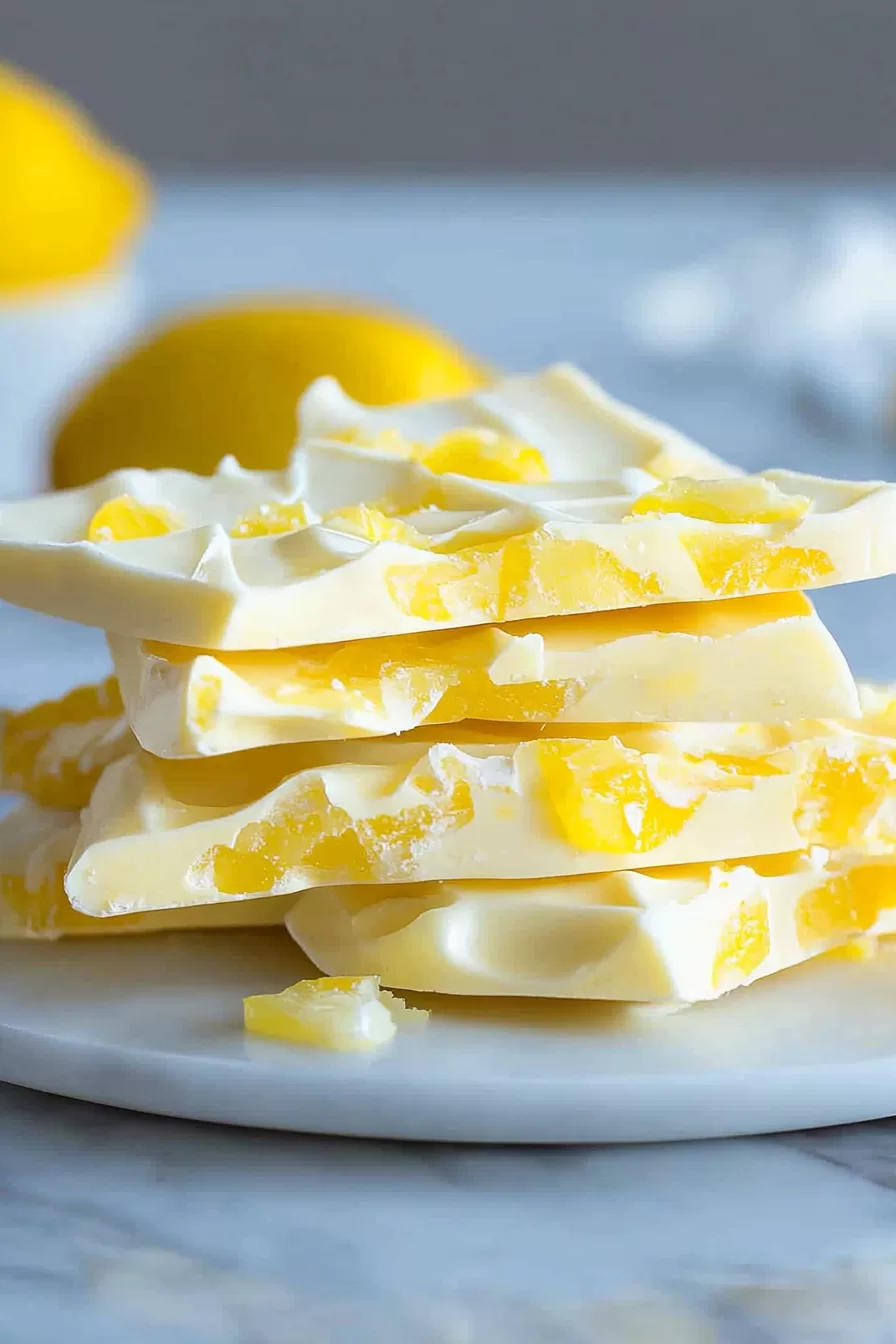 Refreshing White Chocolate Lemon Bark