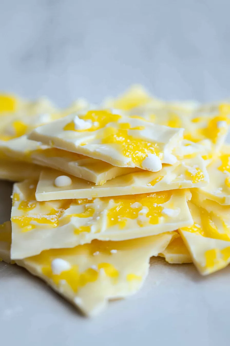 Refreshing White Chocolate Lemon Bark