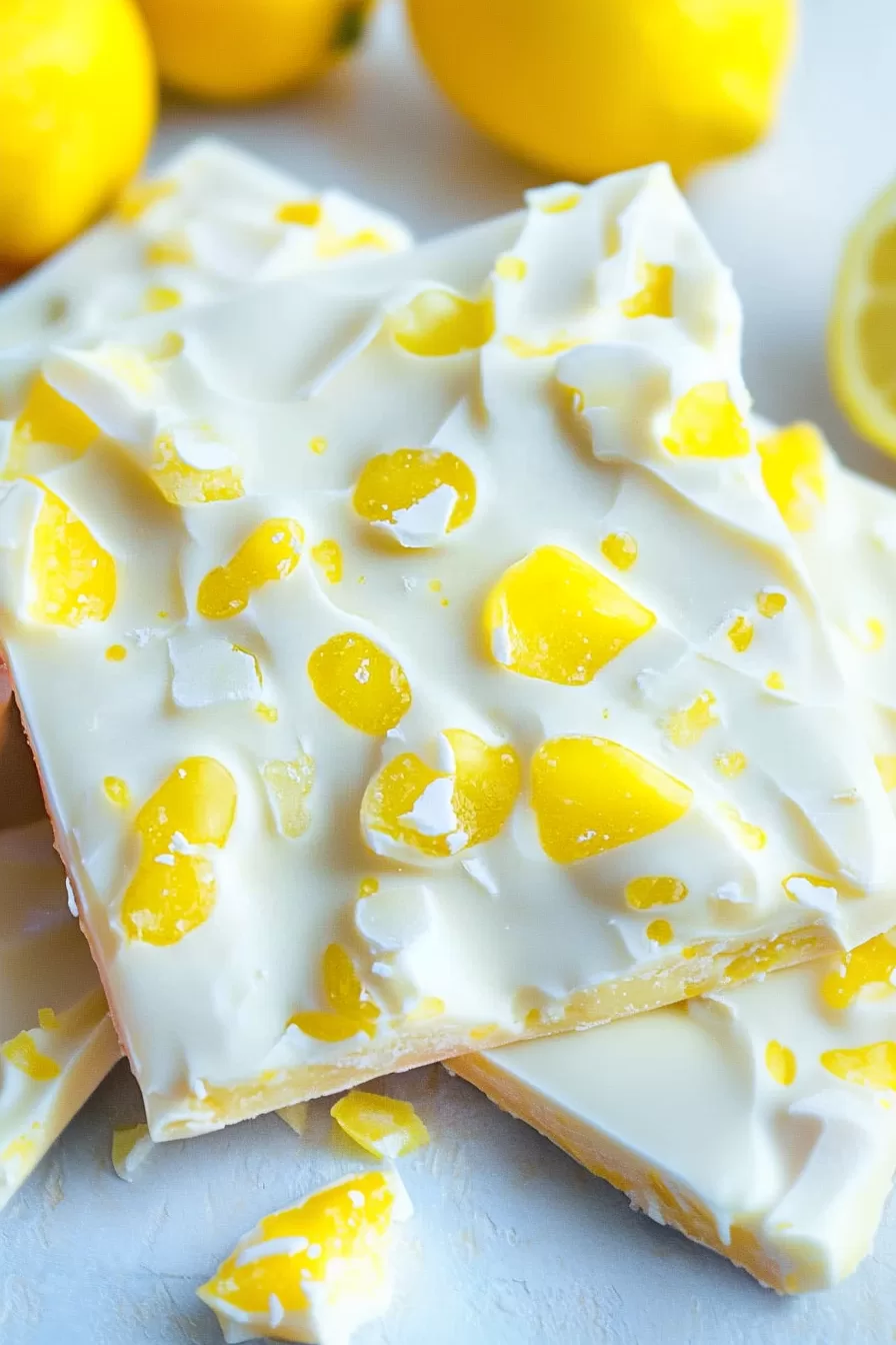 Refreshing White Chocolate Lemon Bark