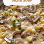 Rich Mushroom Pasta Soup