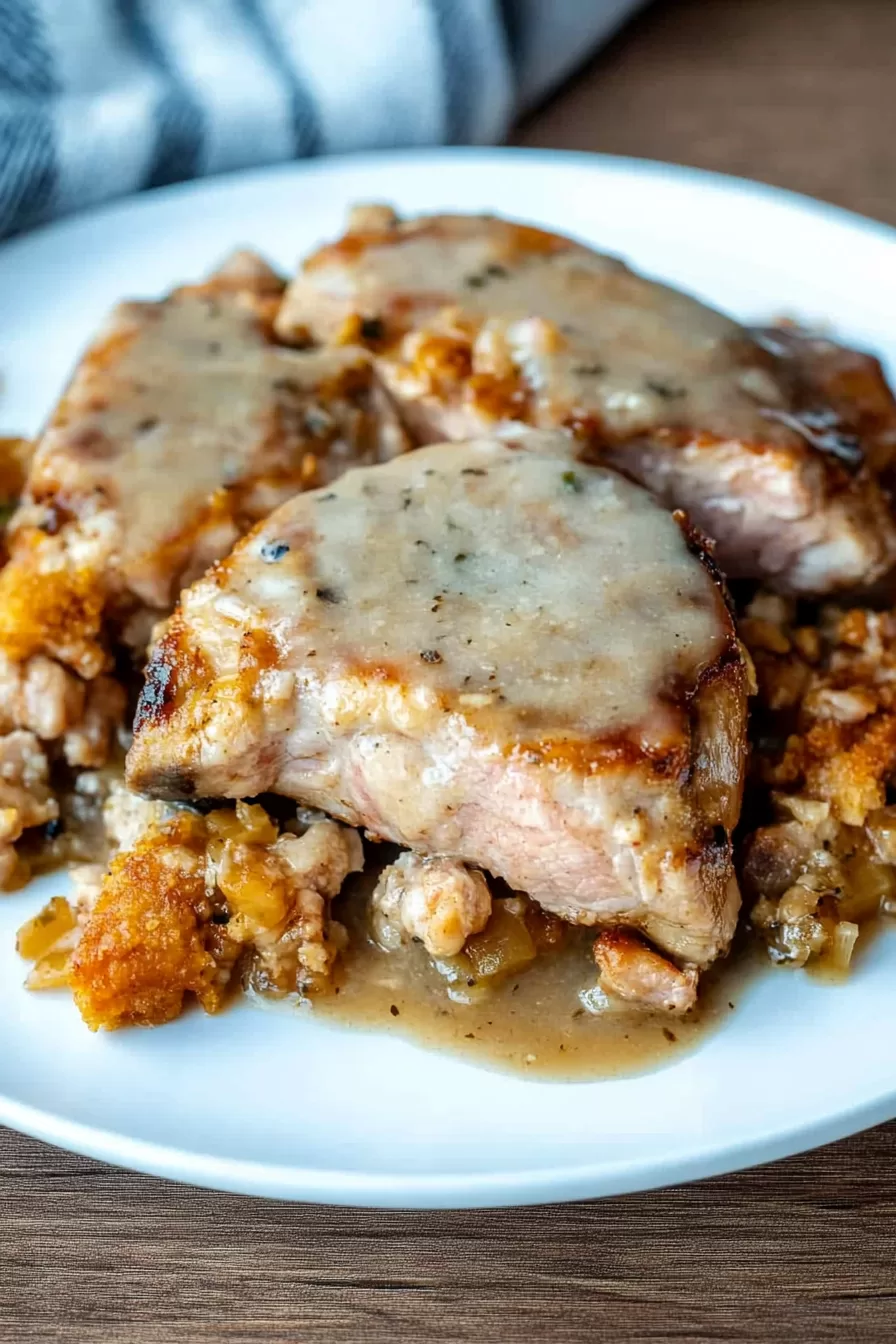 Savory Stuffed Pork Chops with Stuffing