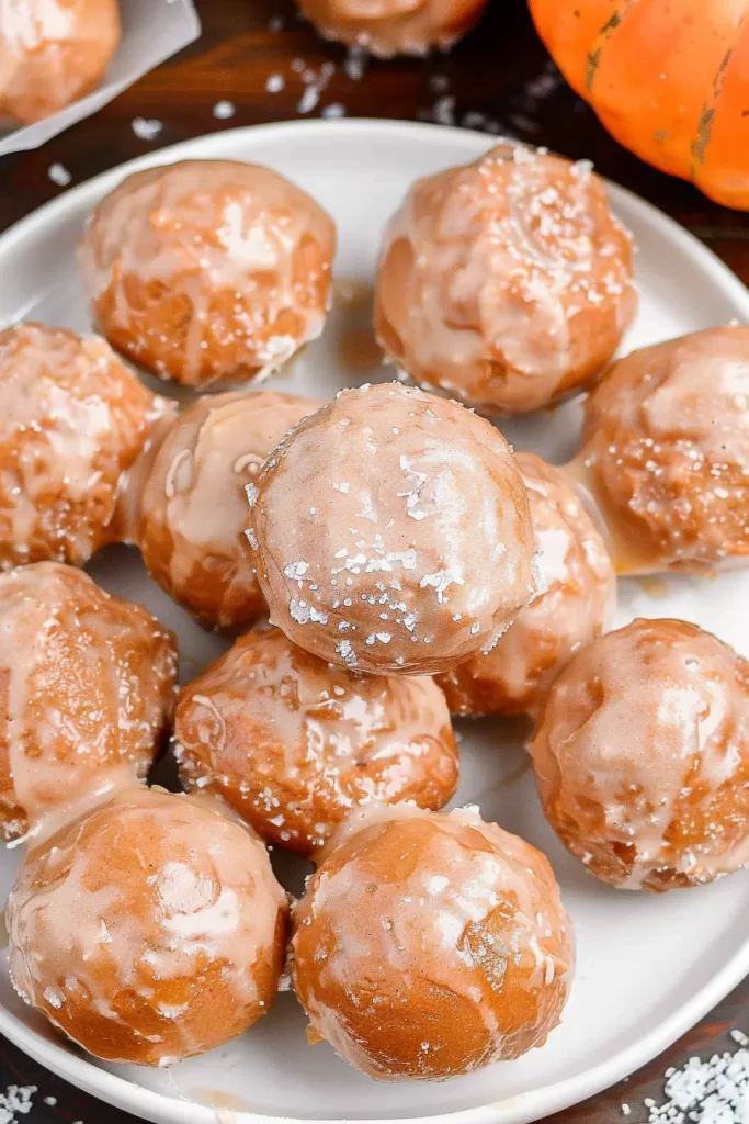 Soft Pumpkin Doughnut Holes