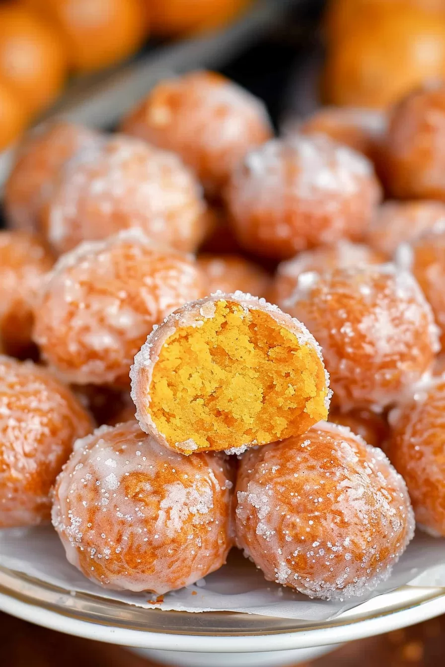 Soft Pumpkin Doughnut Holes