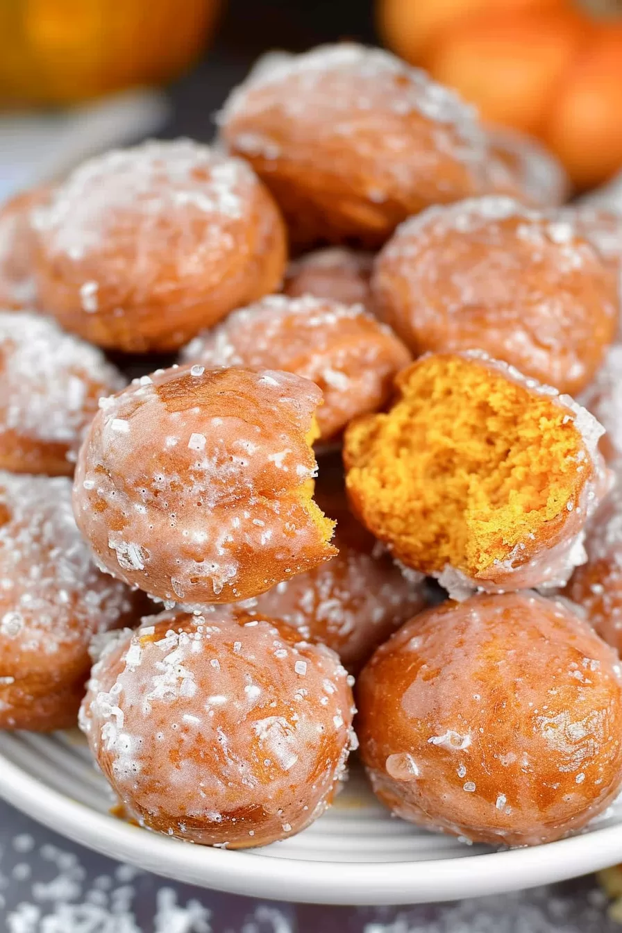 Soft Pumpkin Doughnut Holes