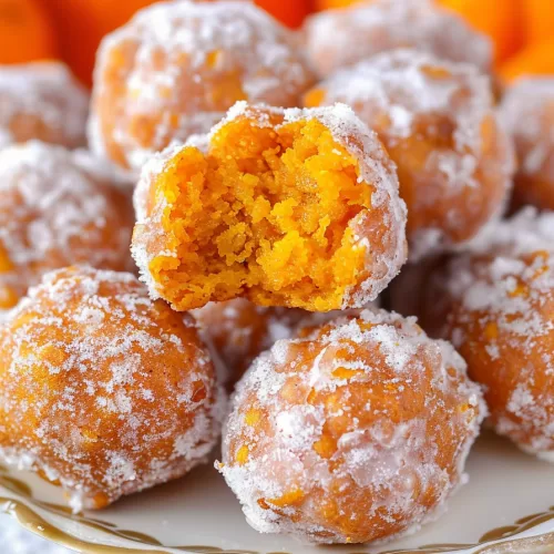 Soft Pumpkin Doughnut Holes