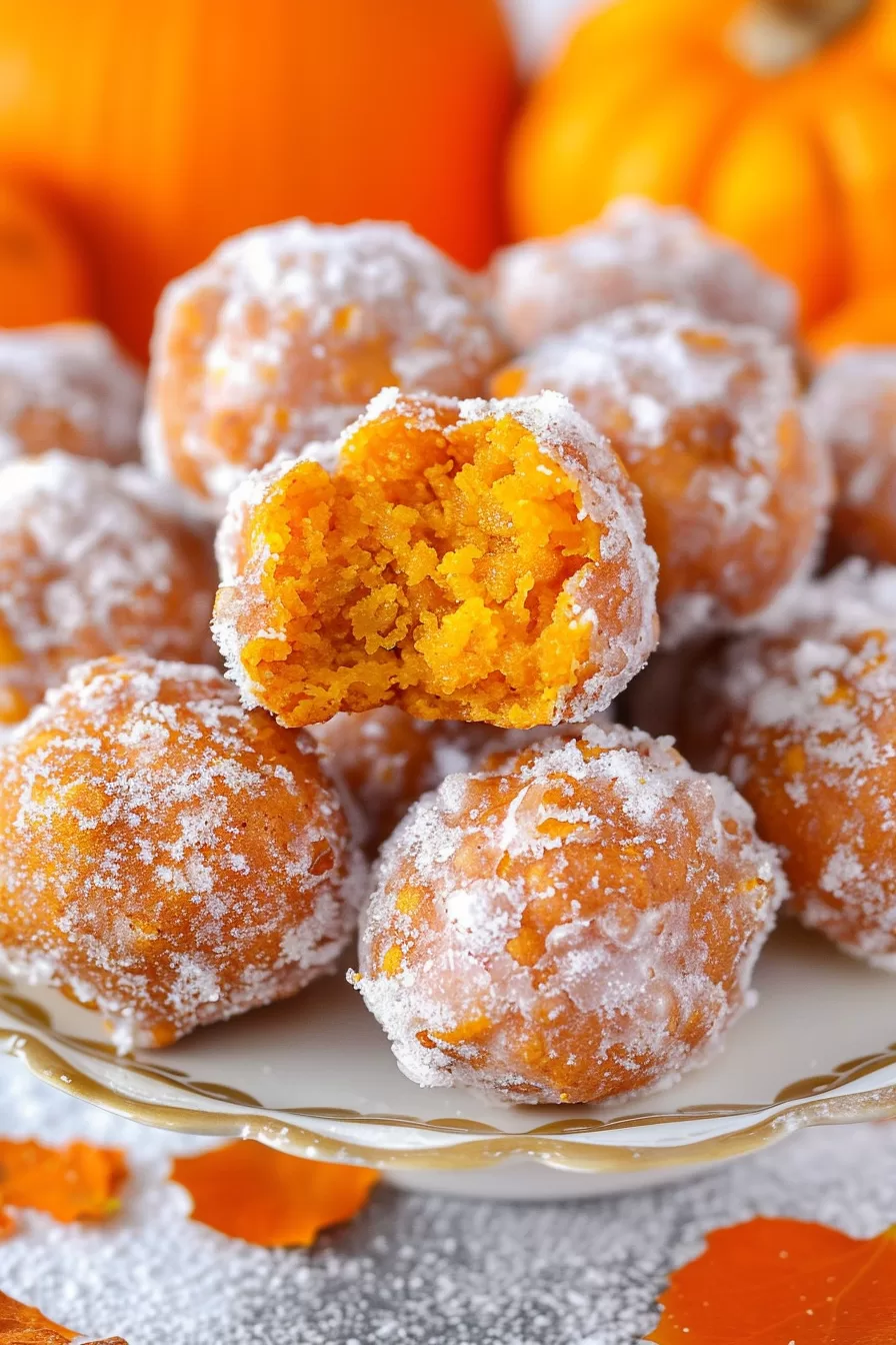 Soft Pumpkin Doughnut Holes