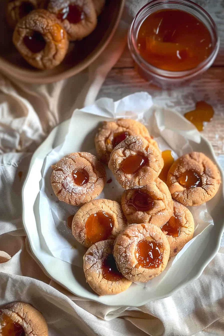 Spiced Caramel Apple Thumbprints