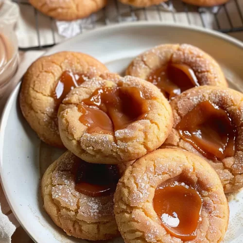 Spiced Caramel Apple Thumbprints