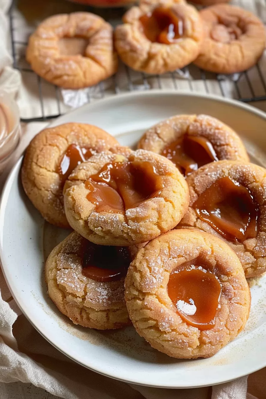 Spiced Caramel Apple Thumbprints