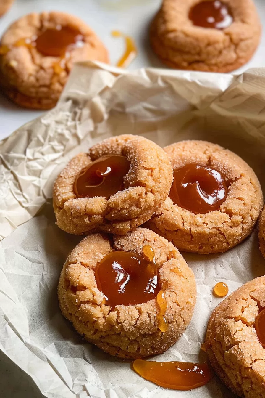 Spiced Caramel Apple Thumbprints