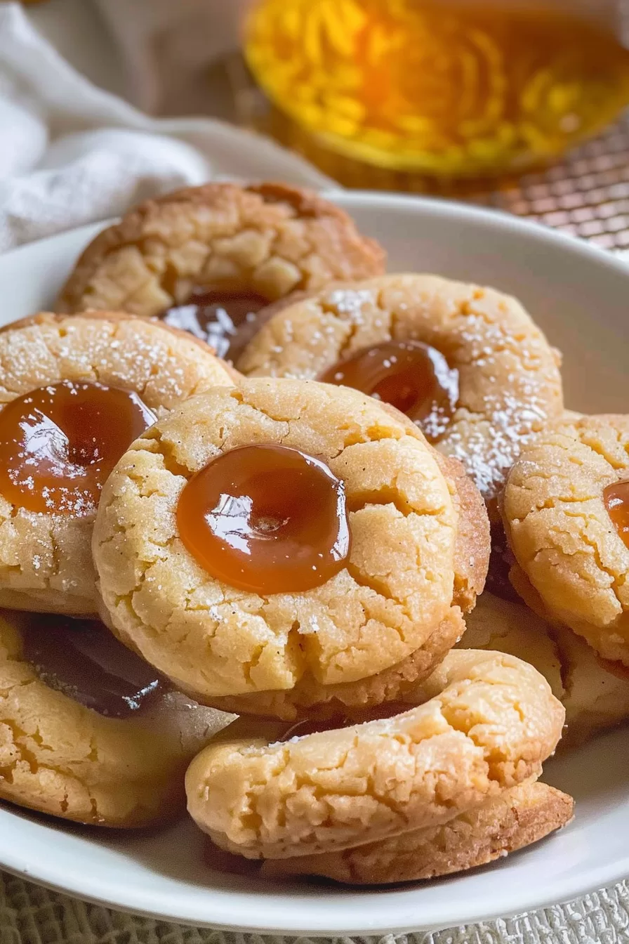 Spiced Caramel Apple Thumbprints