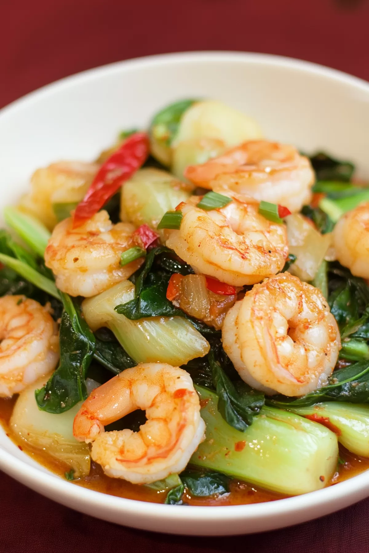 Spicy Garlic Shrimp and Bok Choy