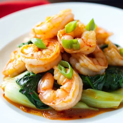 Spicy Garlic Shrimp and Bok Choy