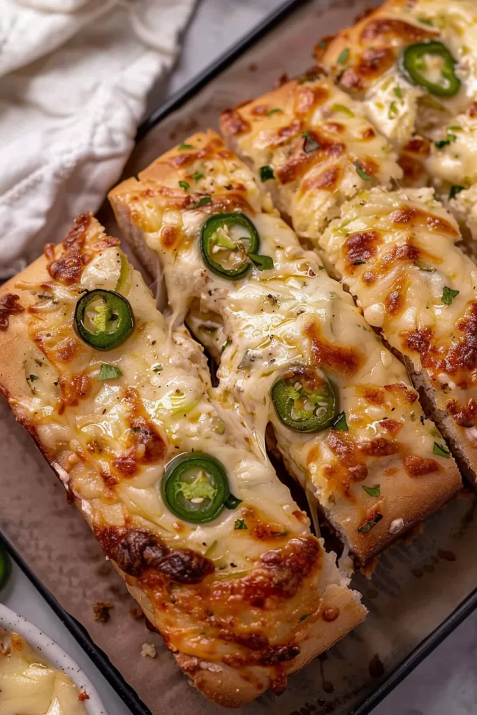 Spicy Jalapeno Popper Cheese Bread