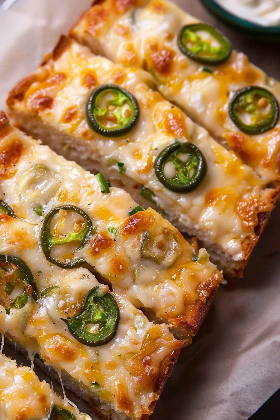 Spicy Jalapeno Popper Cheese Bread