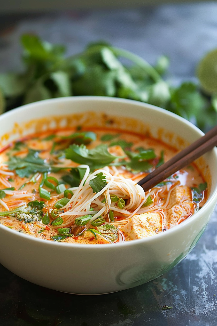 Spicy Thai Red Curry Noodle Soup