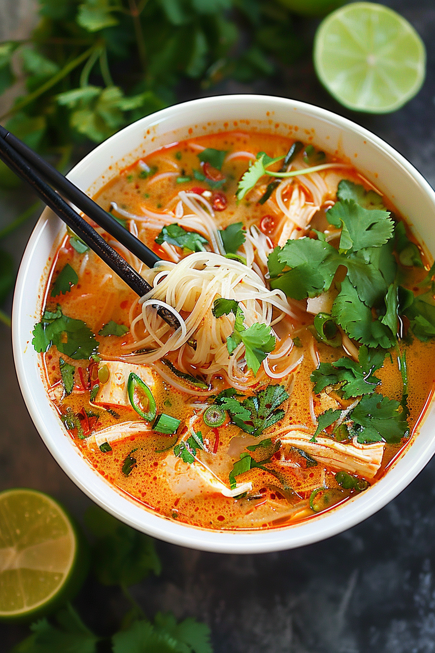 Spicy Thai Red Curry Noodle Soup