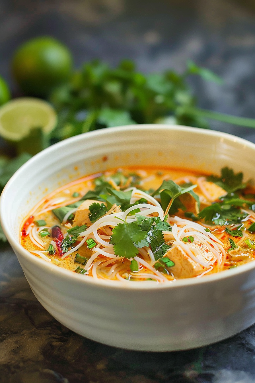 Spicy Thai Red Curry Noodle Soup