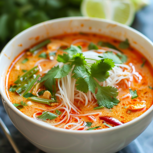 Spicy Thai Red Curry Noodle Soup