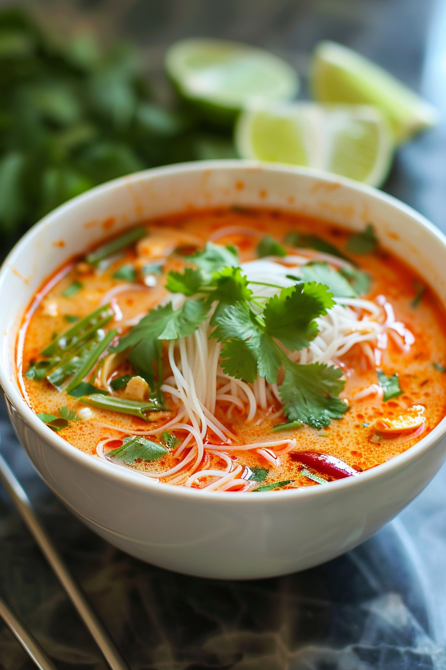 Spicy Thai Red Curry Noodle Soup