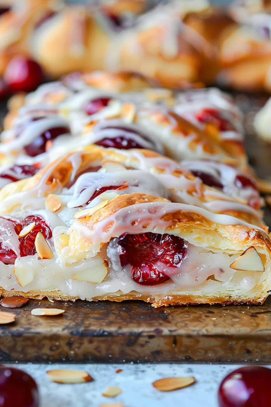 Sweet Cherry Almond Danish