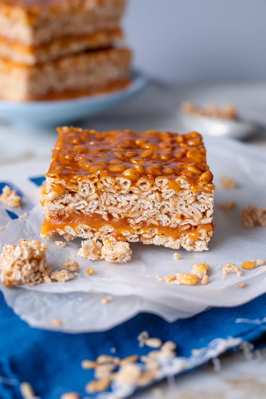 Sweet Dulce de Leche Rice Krispie Treats