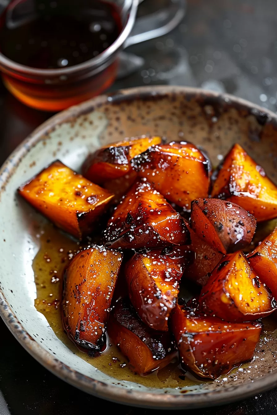 Sweet and Savory Honey Roasted Sweet Potatoes